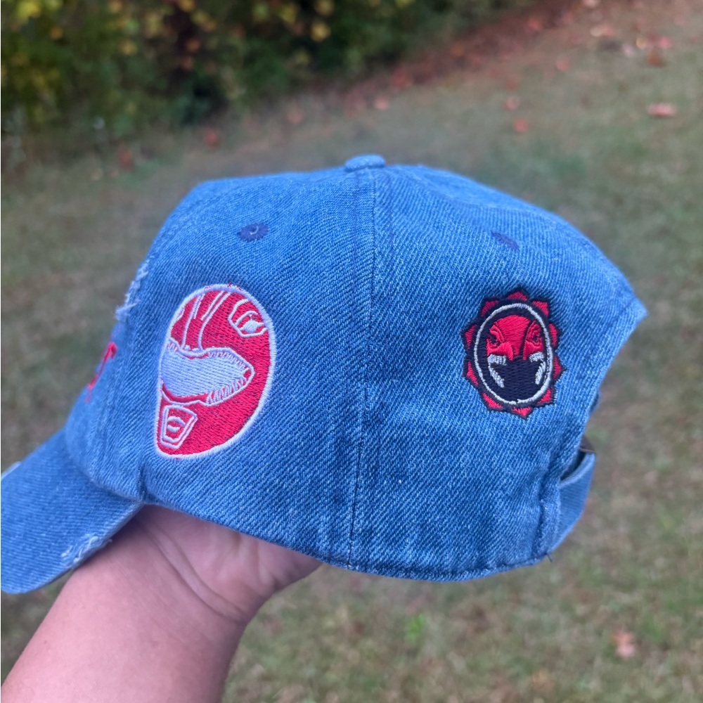 Power Ranger Denim Hat - Blue with Red Logo (Red Power Ranger) - Picture 15 of 15